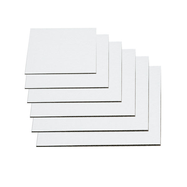 10 Inch White Square Waxed Corrugated Cake Board