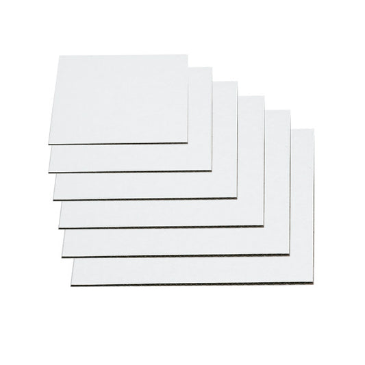 10 Inch White Square Waxed Corrugated Cake Board