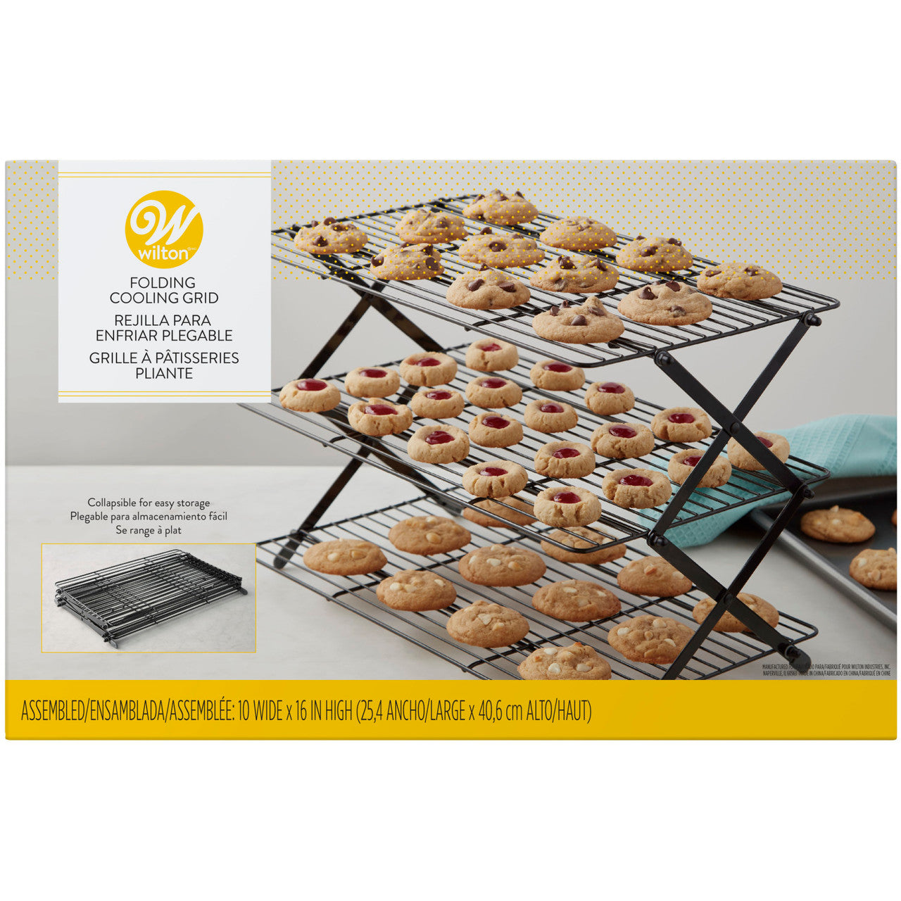 3-Tier Collapsible Cooling Grid for Cookies, Cakes and More, Wilton