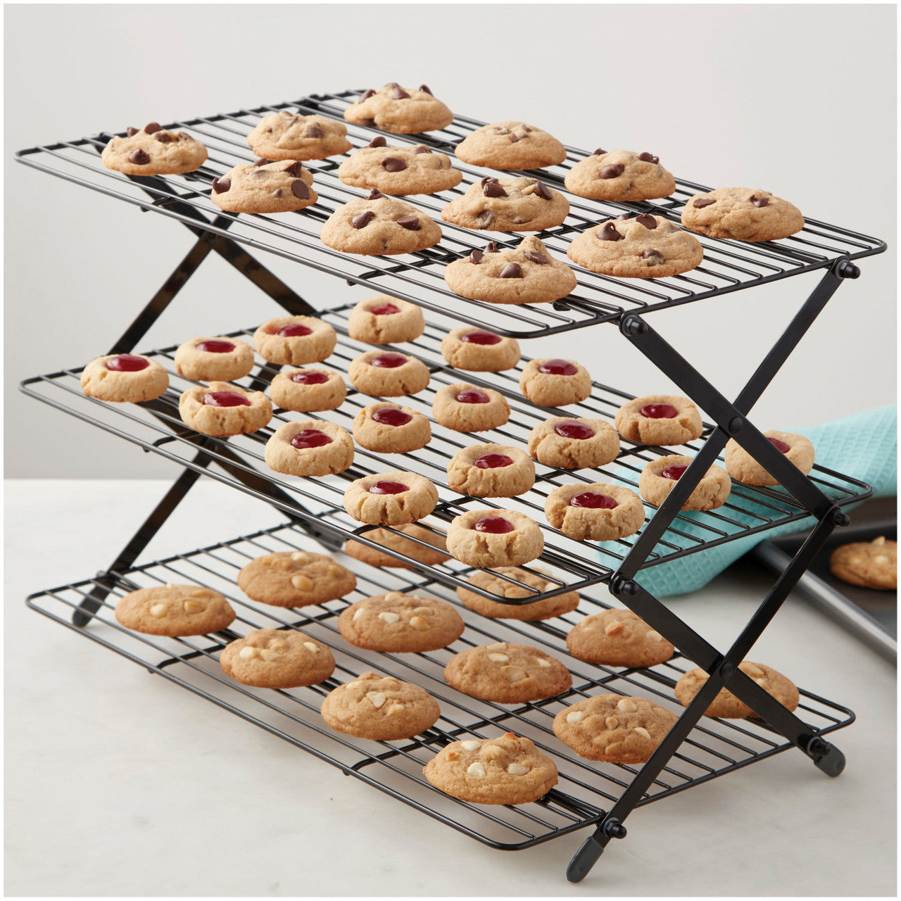 3-Tier Collapsible Cooling Grid for Cookies, Cakes and More, Wilton