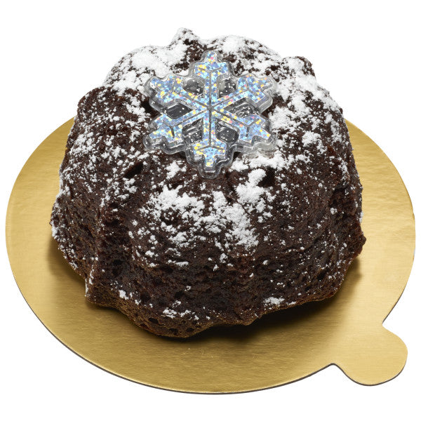 5" Round Black/Gold Reversible Waxed Corrugated Cake Board