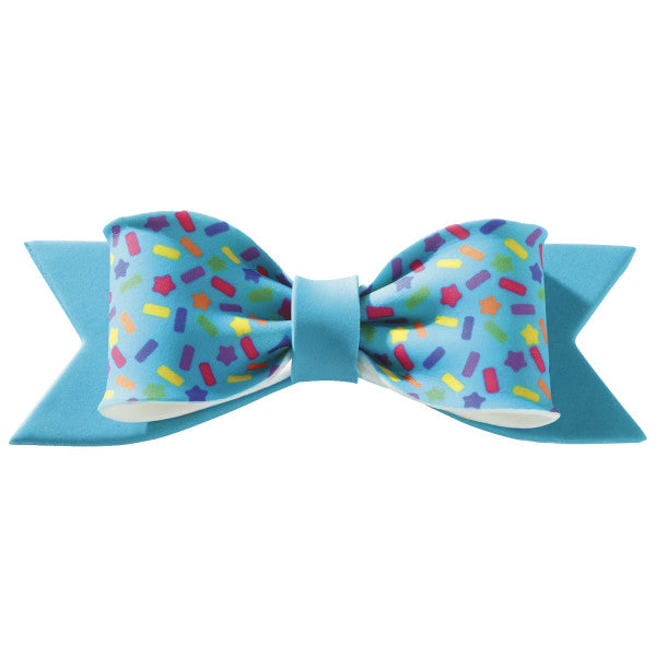 Blue Confetti Gum Paste Bow, Decopac