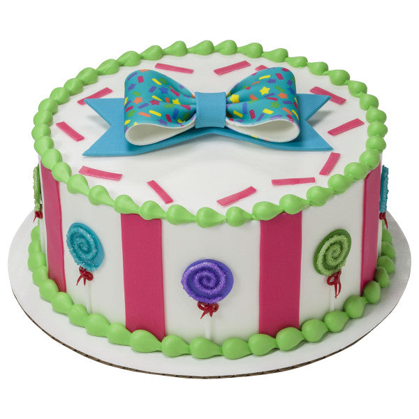 Blue Confetti Gum Paste Bow, Decopac