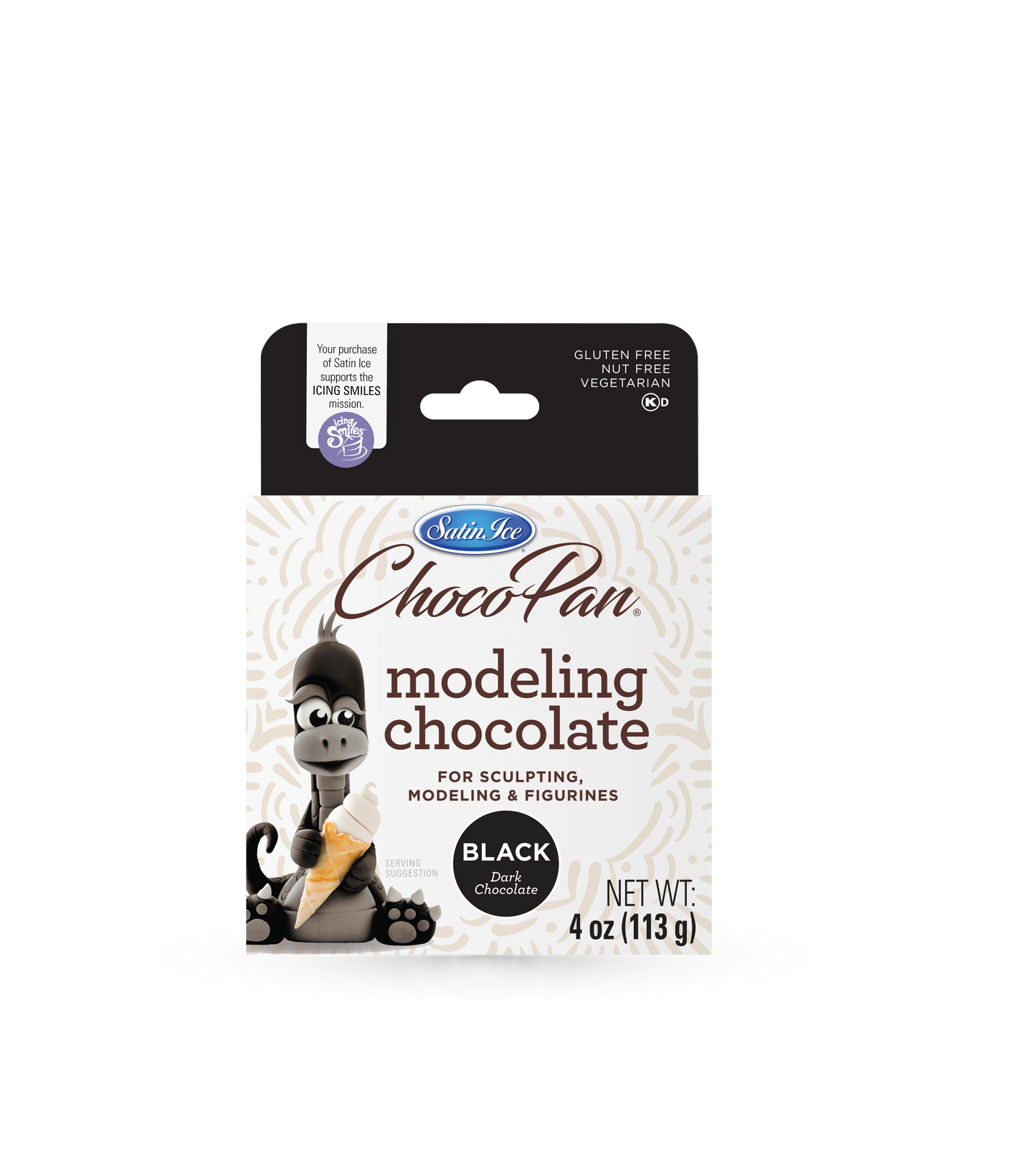 Satin Ice Black ChocoPan Modeling Chocolate 4 oz