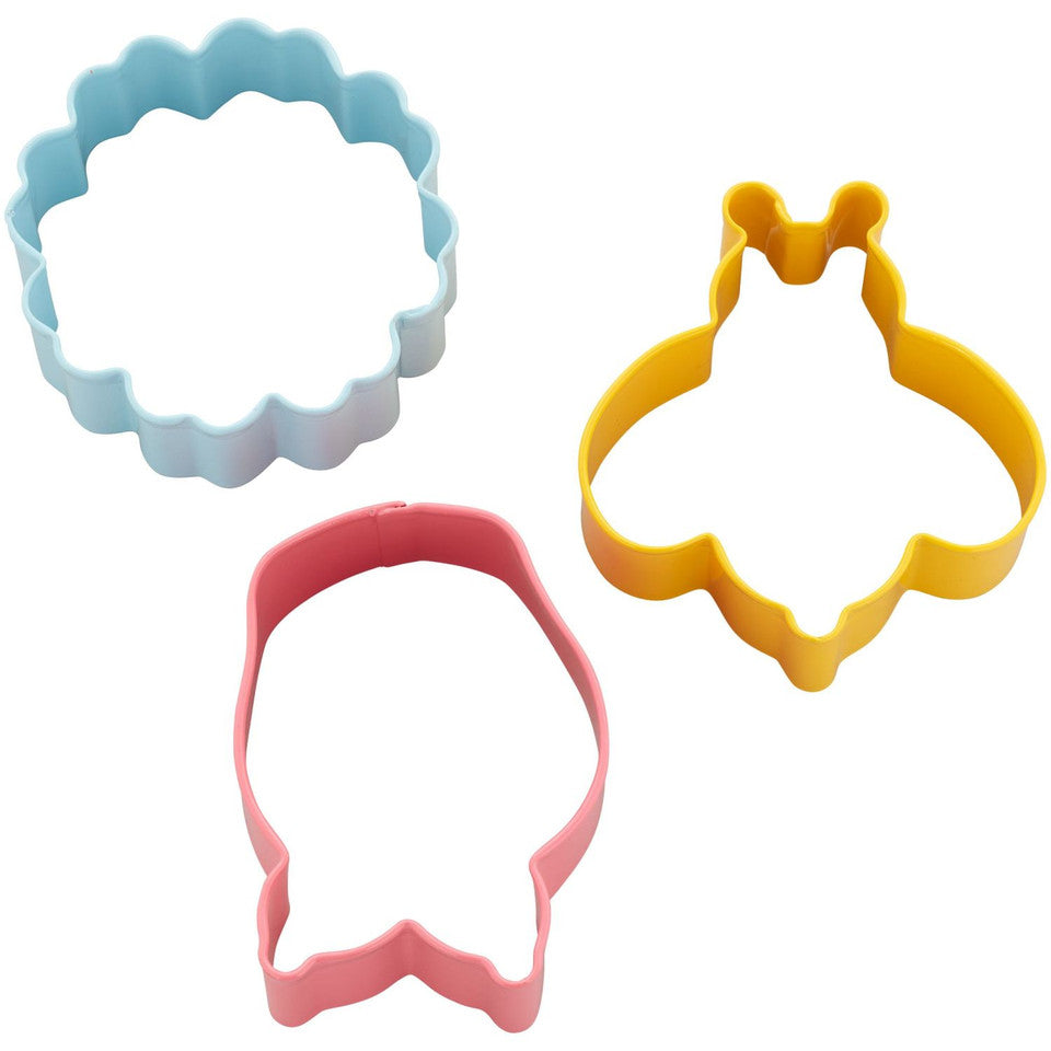 Daisy, Bumblebee and Tulip Spring Cookie Cutter Set, 3-Piece, Wilton