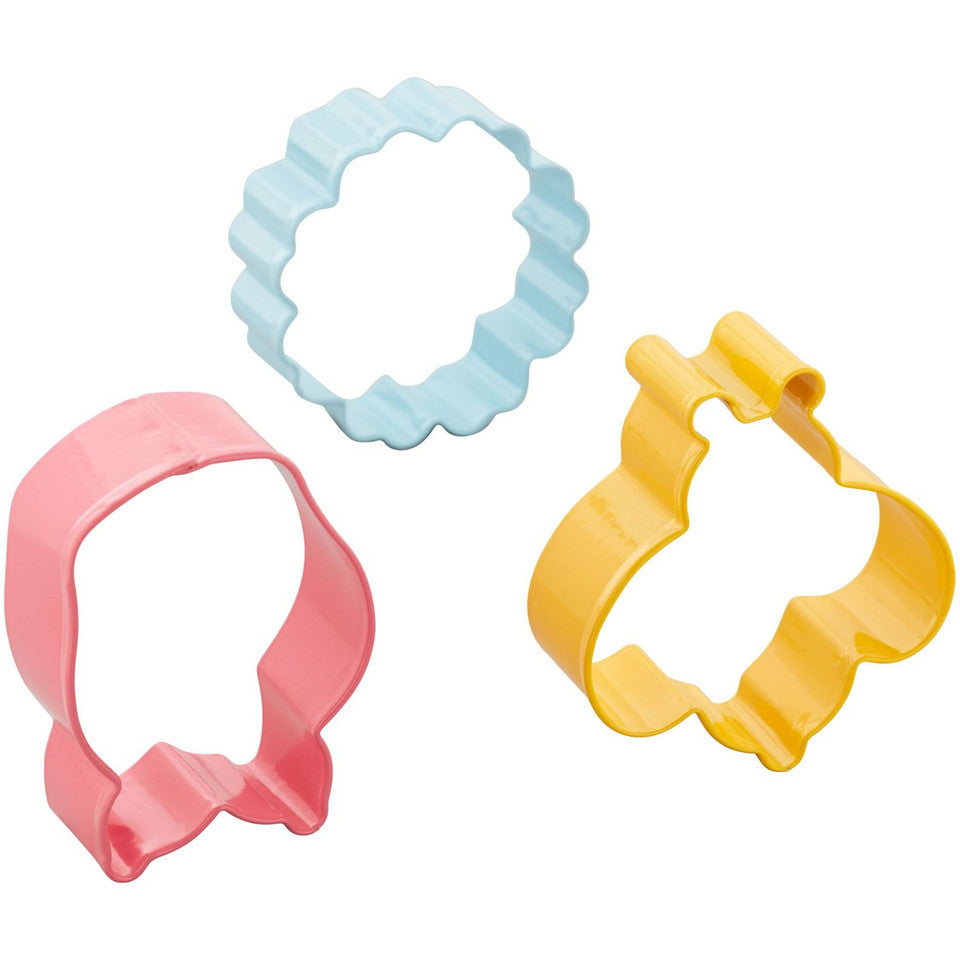Daisy, Bumblebee and Tulip Spring Cookie Cutter Set, 3-Piece, Wilton