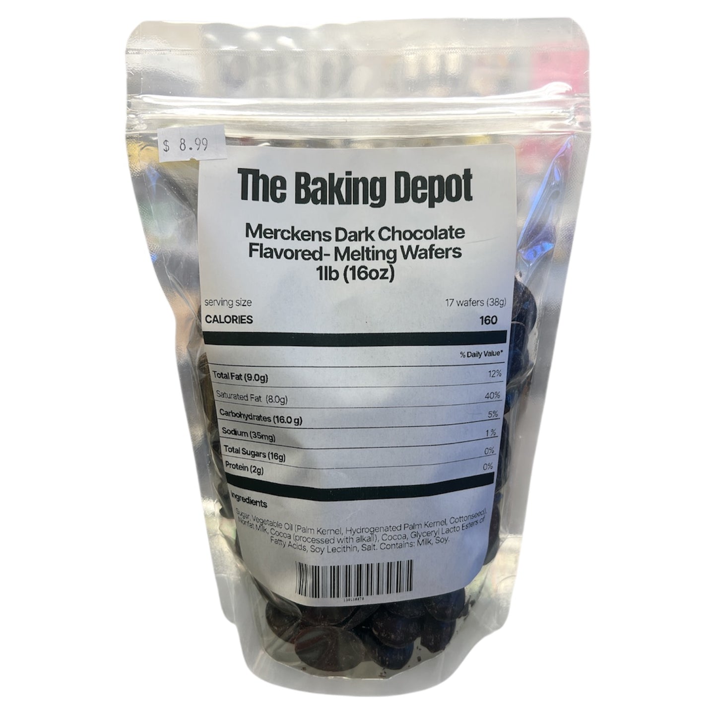 Merckens Dark Chocolate Wafers 1lb