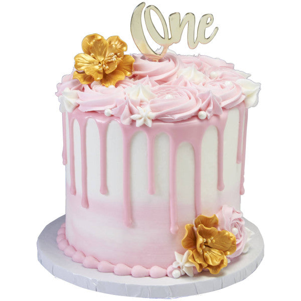 Gold Ruffle Gum Paste Flower, Small, Decopac