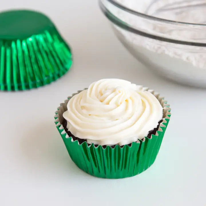 Green Foil Cupcake Liners