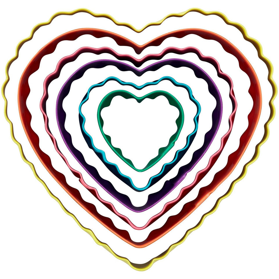 Heart Shaped Fondant Cut Out Set, 6-Piece, Wilton