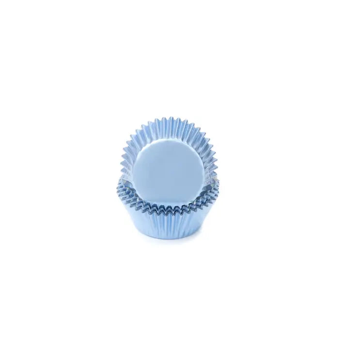 Light Blue Foil Cupcake Liners