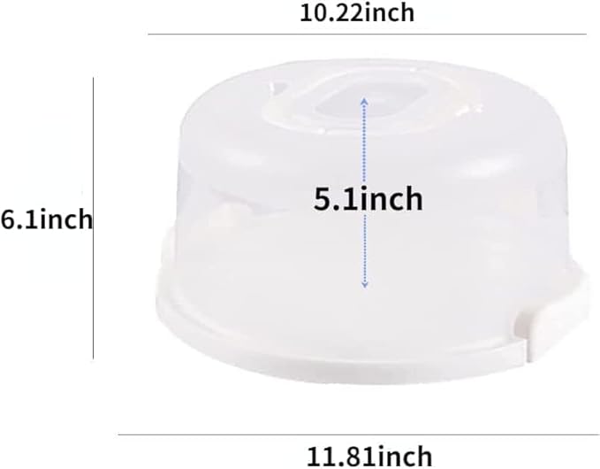 Cake and Cupcake Carrier, Fits 10" Cake or 13 Standard Cupcakes