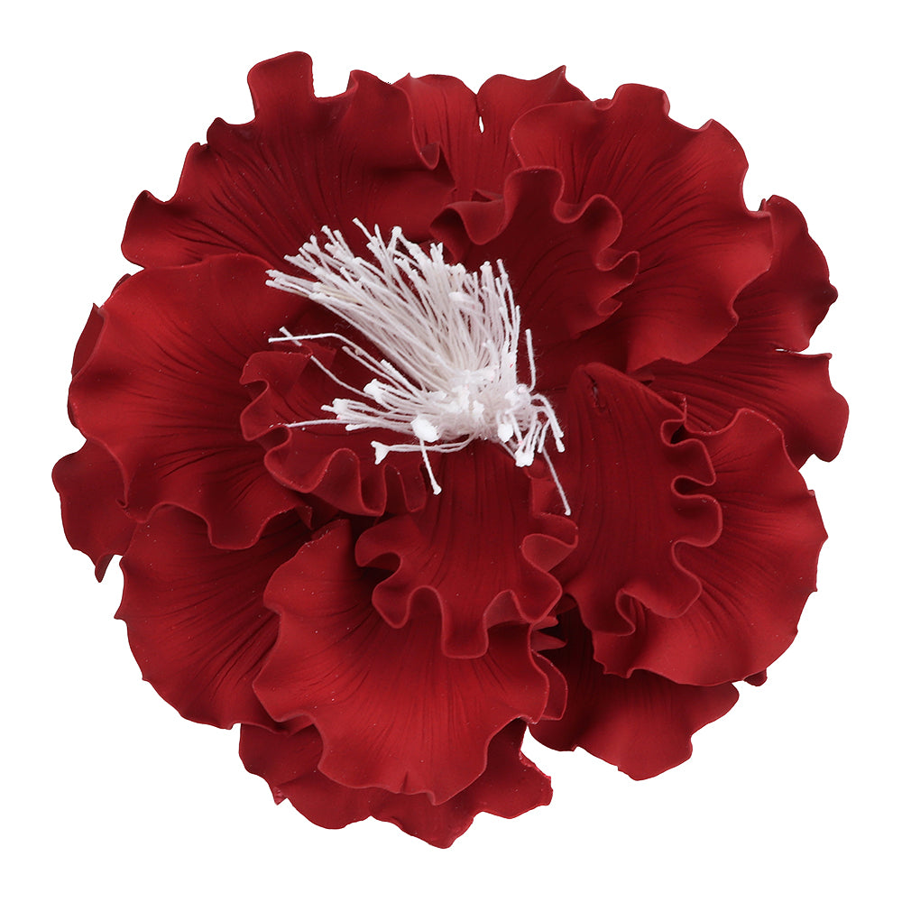 Red 6 inch Peony Gumpaste Flower