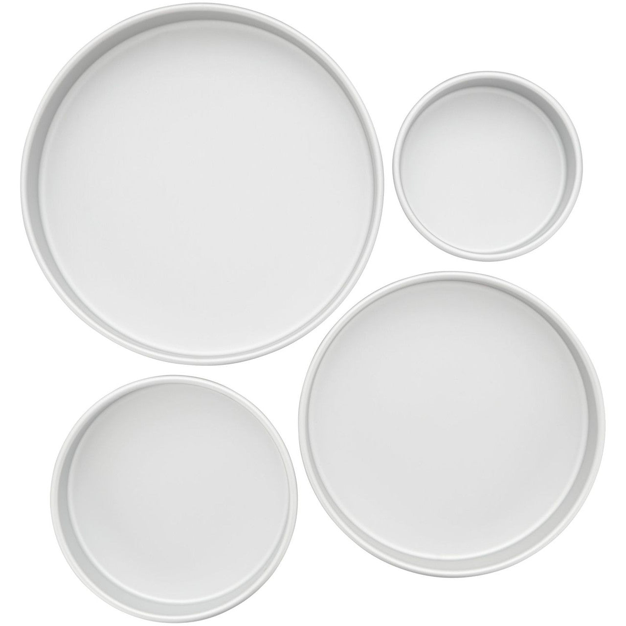 Performance Aluminum Round Tiered Cake Pan Set 6, 8, 10 and 12 inch, 4 piece, Wilton