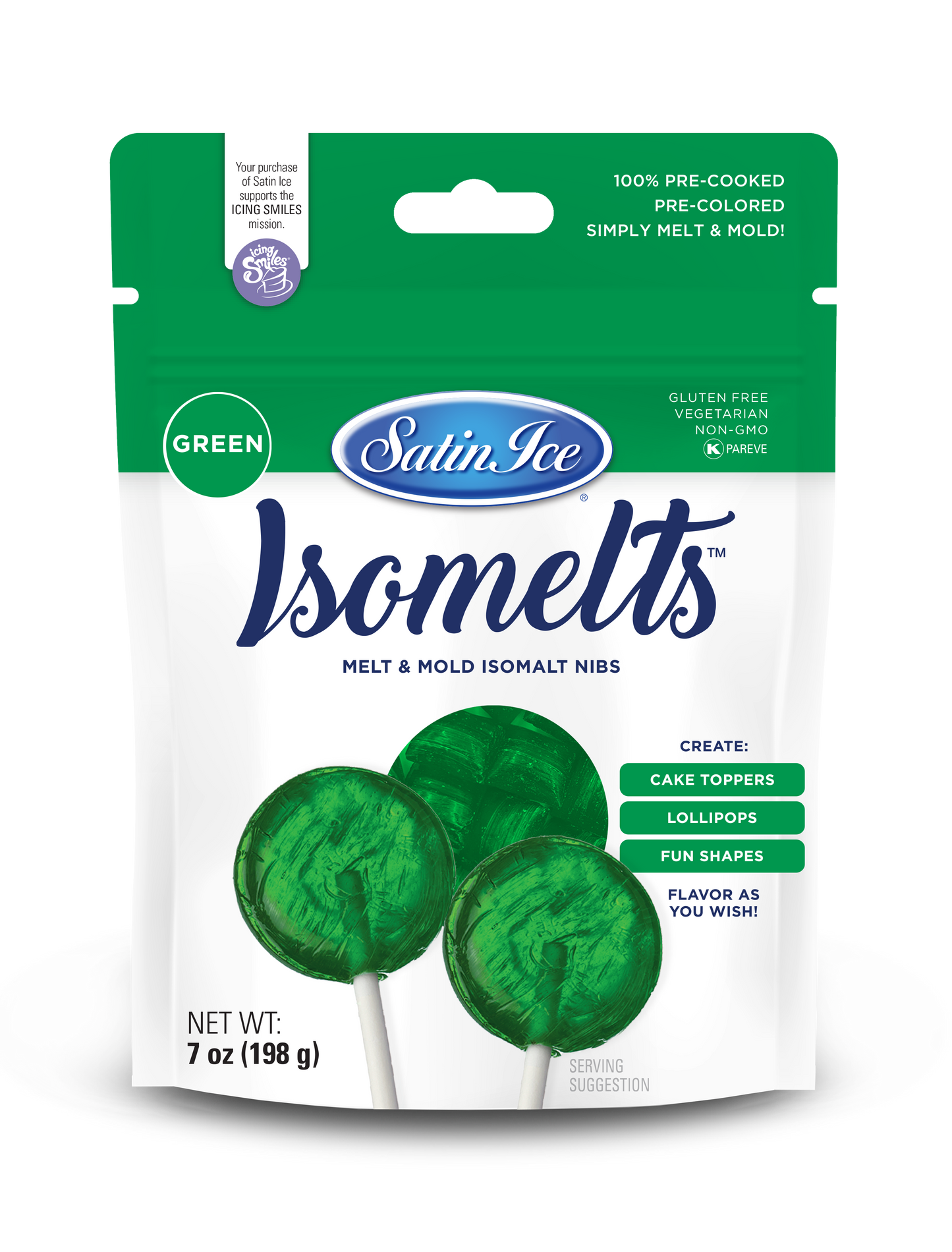 Satin Ice Green Isomelts 7 oz