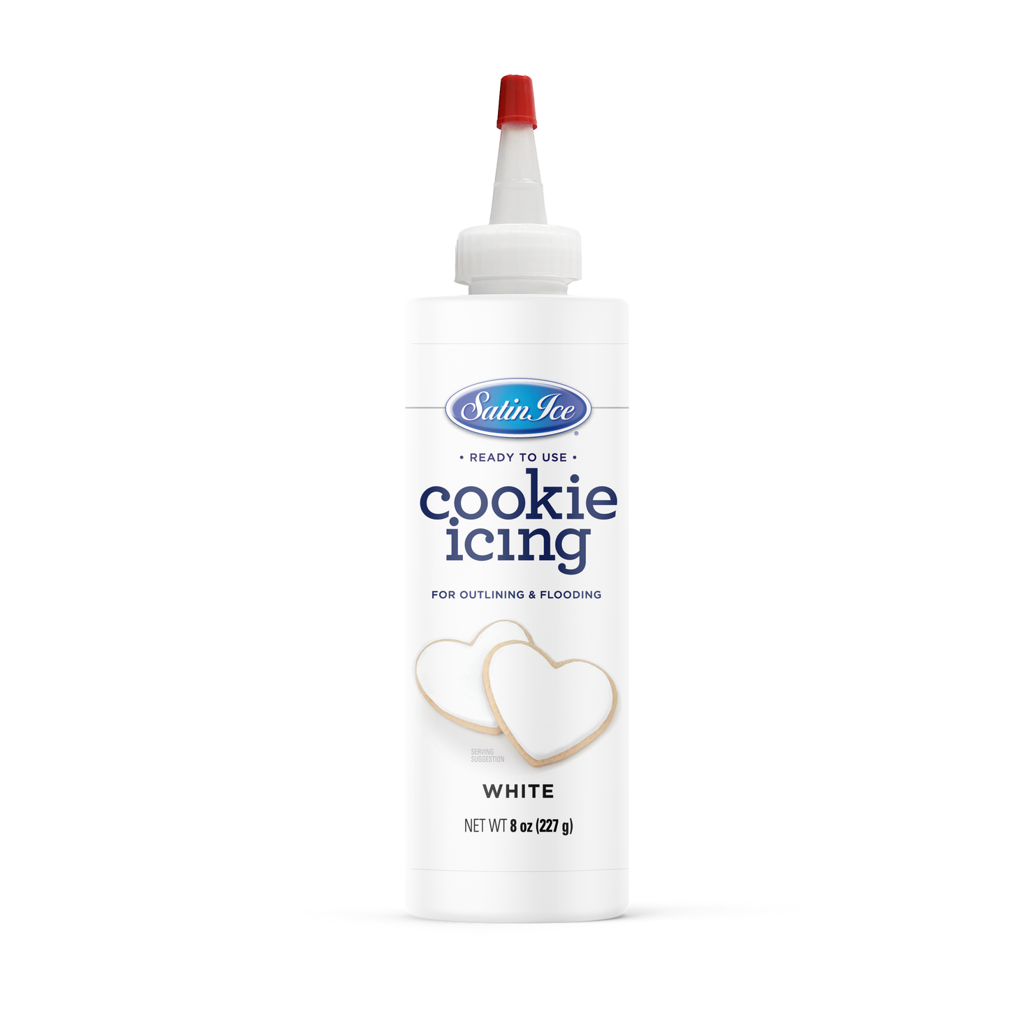 Satin Ice White Cookie Icing 8 Oz Bottle