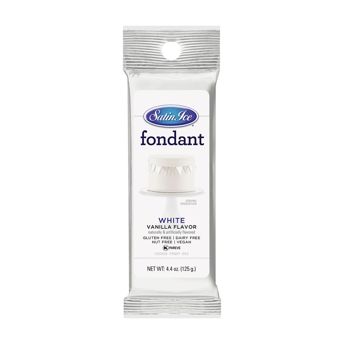 Satin Ice White Vanilla Fondant, 4.4 oz