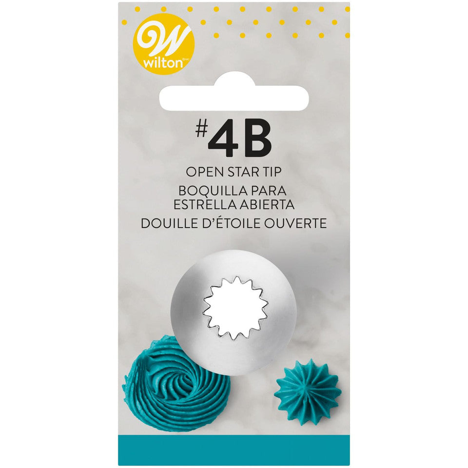 Open Star Cake Decorating Tip 4B, Wilton