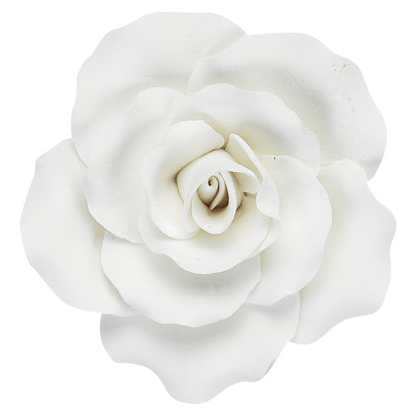 White Rose Gum Paste Flower, Decopac