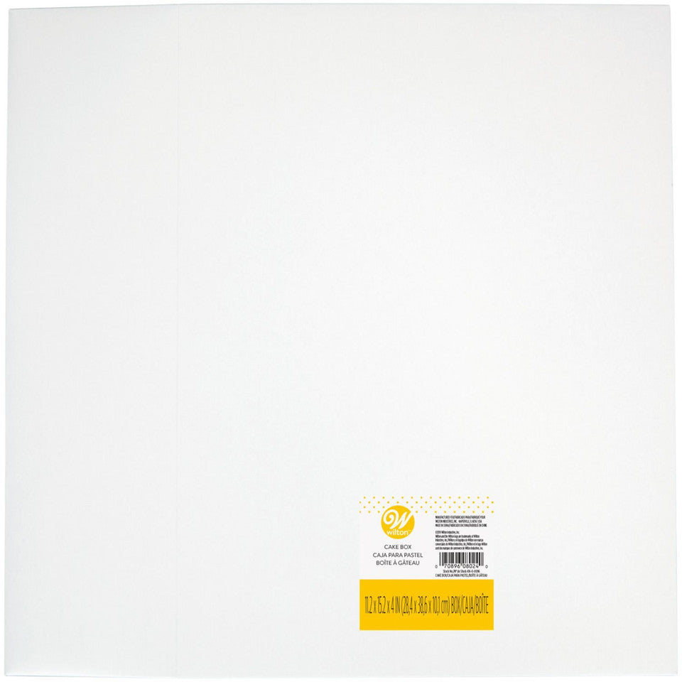 11x15x4 inch White Cardboard Sheet Cake Box With Window, Wilton