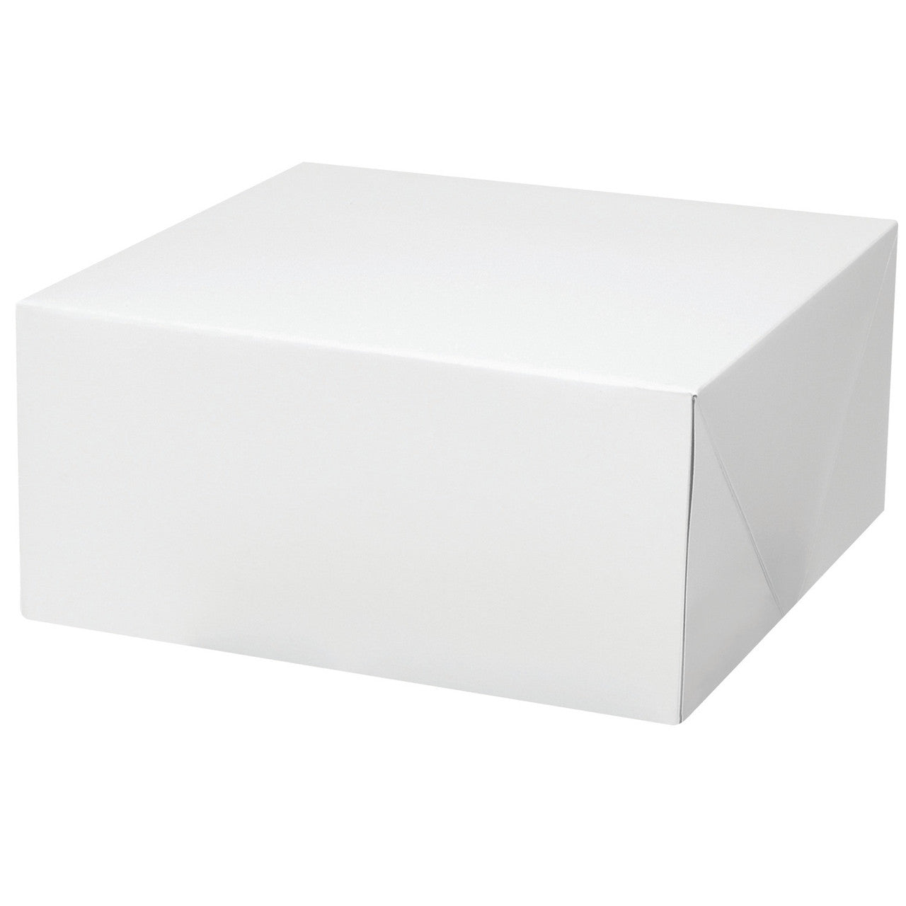 White 12 Inch Square Corrugated Cake Box, 2 Piece = 1 Box, Wilton