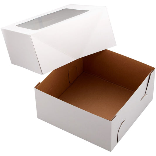White 12 Inch Cake Box With Window, 2 Piece = 1 Box, Wilton