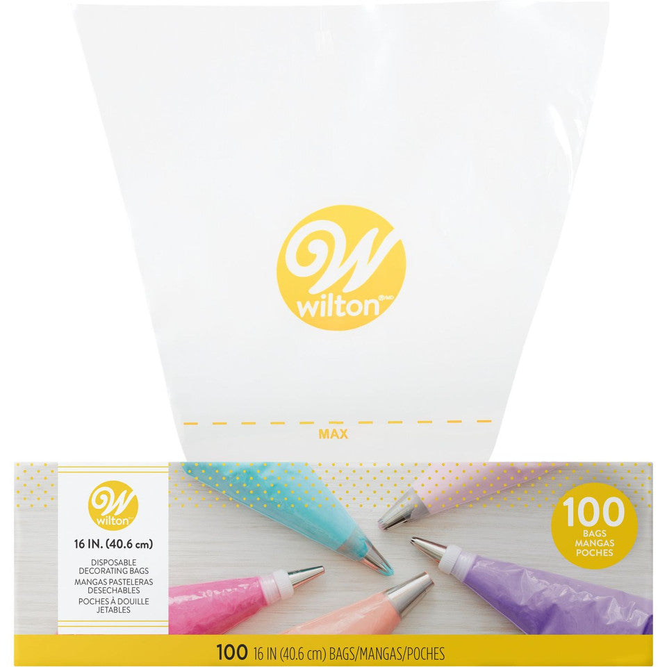 Wilton 16 IN. Disposable Decorating Bags, 100-Count