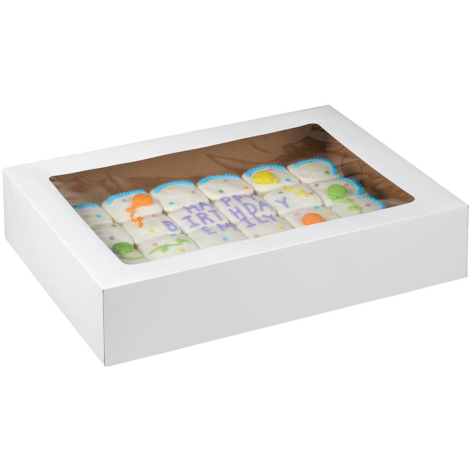 19 x 14 Inch White Cake Box with Window, 2 Piece = 1 Box, Wilton