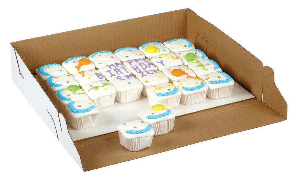 19 x 14 x 4 Inch White Cardboard Sheet Cake Box, 2 Piece = 1 Box, Wilton