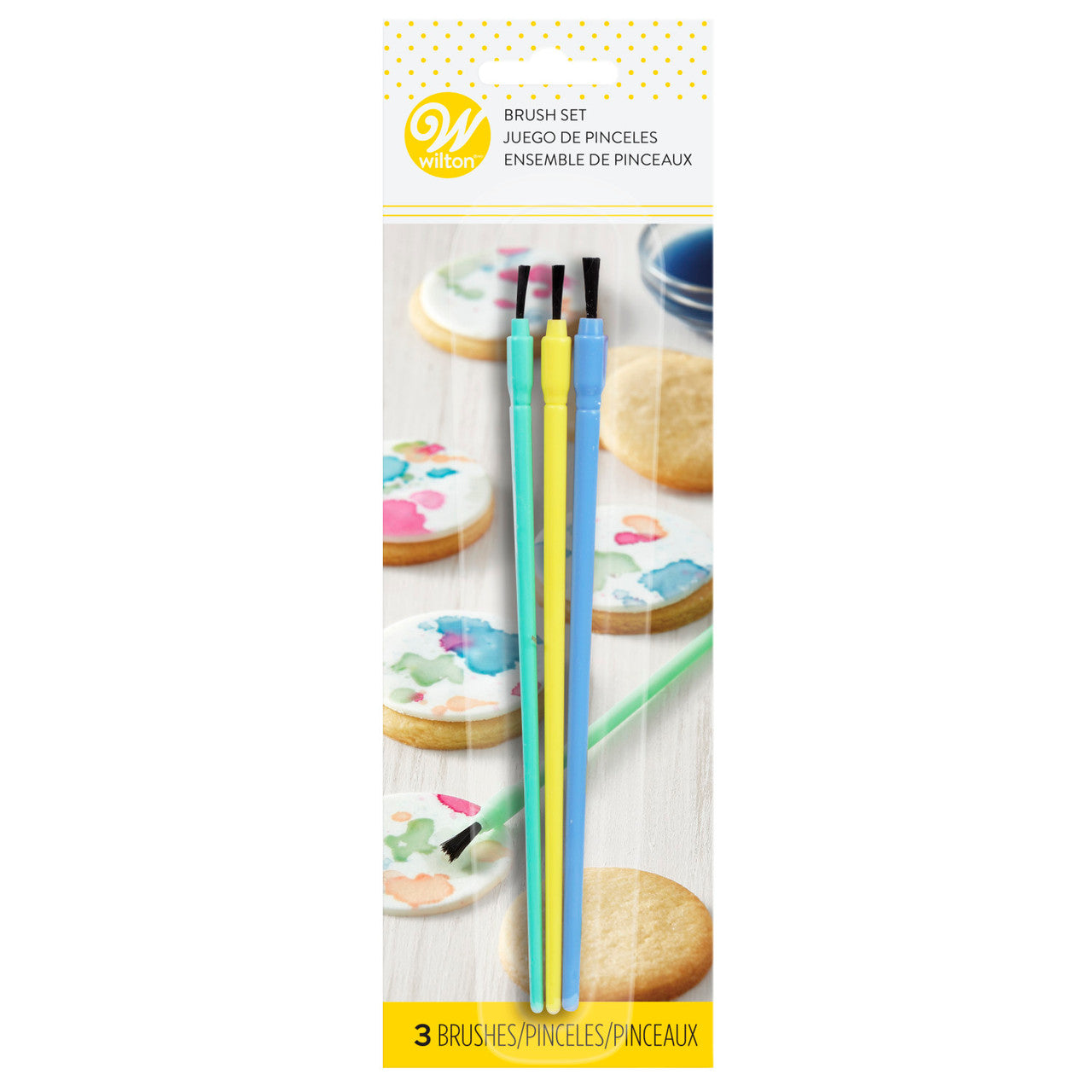 Cake And Cookie 3 Piece Decorating Brush Set, Wilton