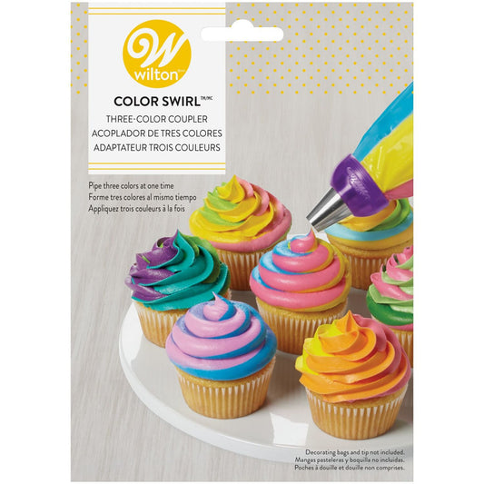 Color Swirl 3-Color Coupler Decorating Set, Wilton