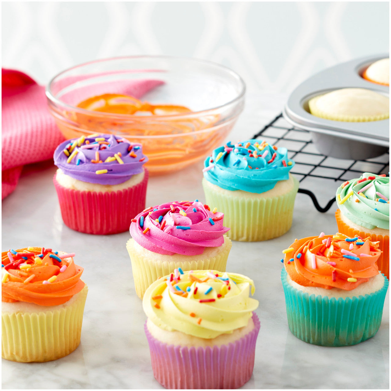 Standard Solid Colored Pastel Spring Cupcake Liners, 150 Count, Wilton