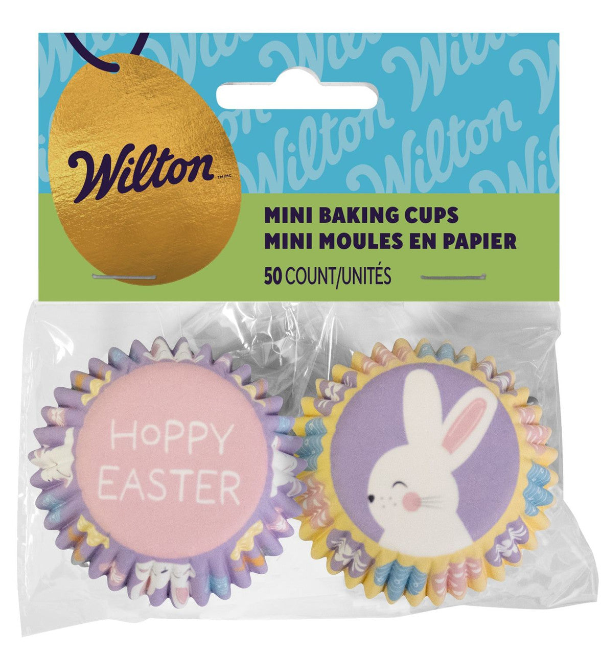 Easter Mini Hoppy Easter Bunny Baking Cups, 50 Count, Wilton