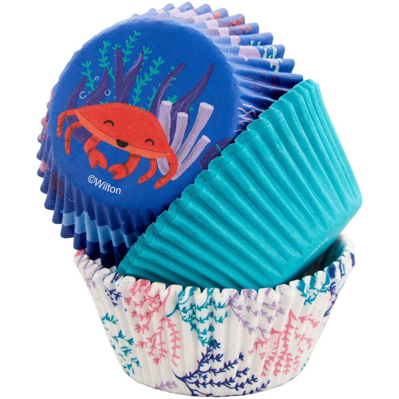 Wilton Ocean Life Paper Cupcake Liners, 75-Count