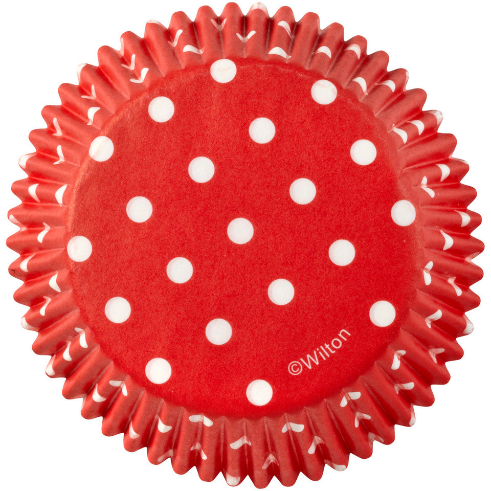 Red With White Polka Dots Cupcake Liners, 75 Count, Wilton
