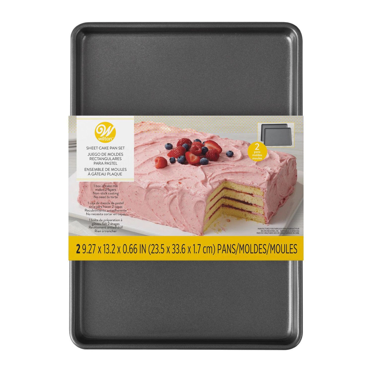 Easy Layers! Sheet Cake Pan, 9x13 Inch, 2-Piece Set, Wilton