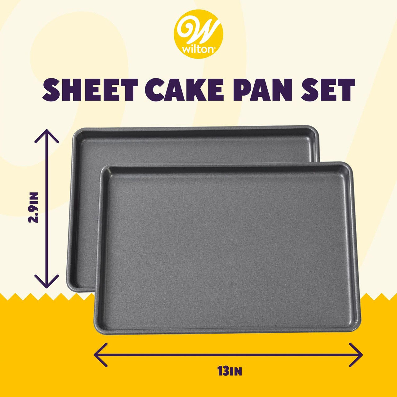Easy Layers! Sheet Cake Pan, 9x13 Inch, 2-Piece Set, Wilton