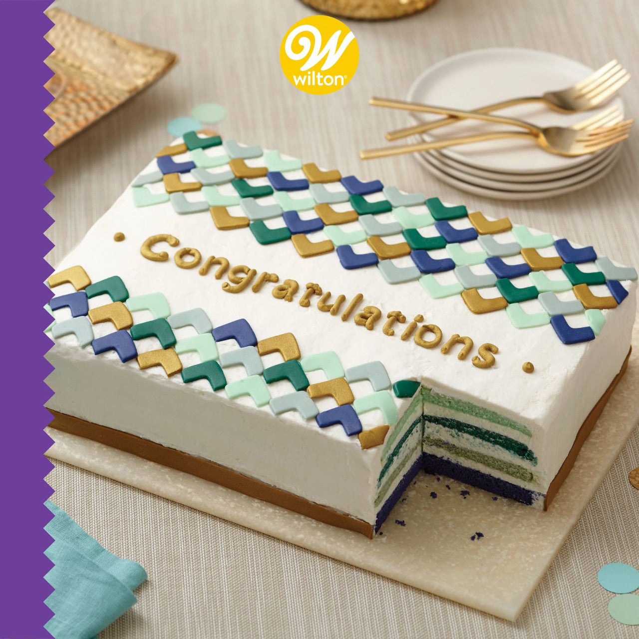 Easy Layers! Sheet Cake Pan, 9x13 Inch, 2-Piece Set, Wilton