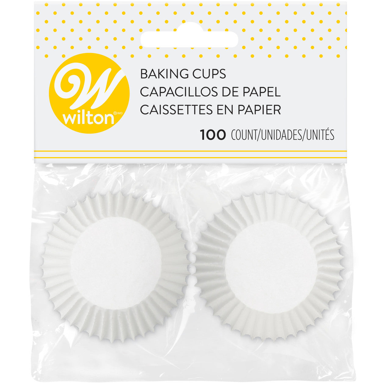 White Mini Cupcake Liners, 100-Count, Wilton