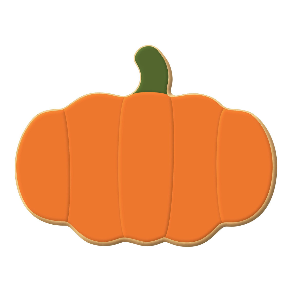 3.75 inch Flat Pumpkin Cookie Cutter