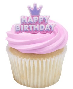 Happy Birthday Crown Cupcake Ring, 1 count