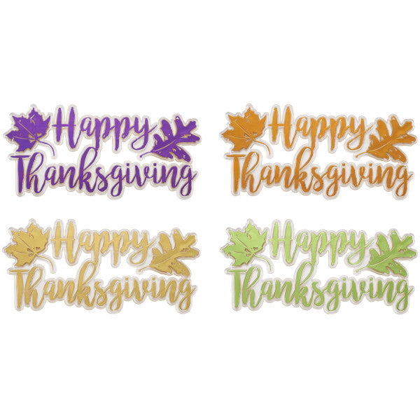 Happy Thanksgiving Foil Layon