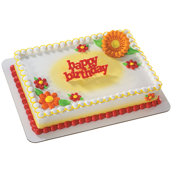 Orange Gerbera Daisy Gum Paste Flower, Decopac