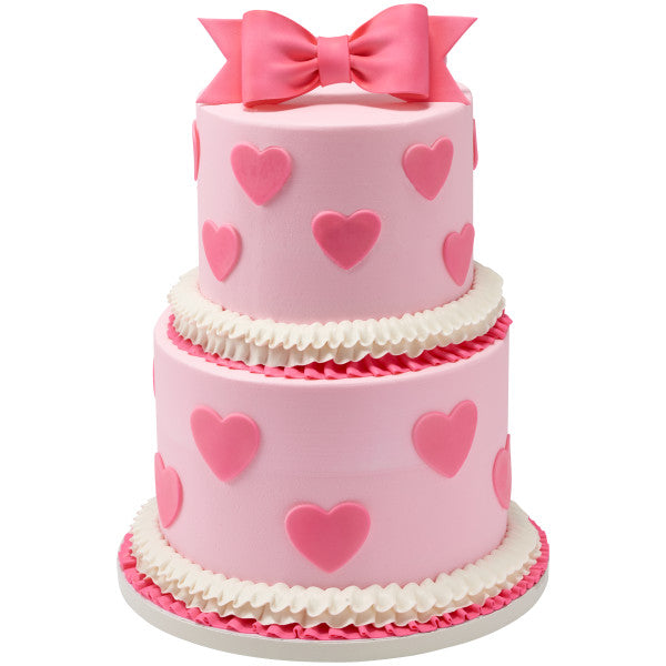 Pink Solid Gum Paste Bow, Decopac