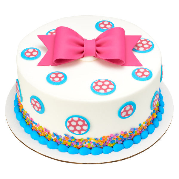 Pink Solid Gum Paste Bow, Decopac
