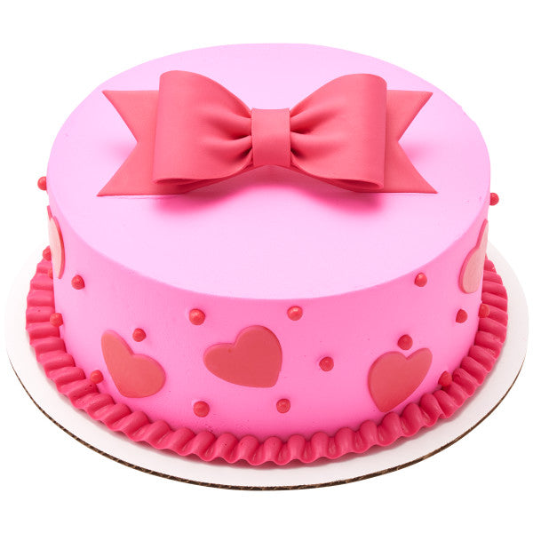 Pink Solid Gum Paste Bow, Decopac