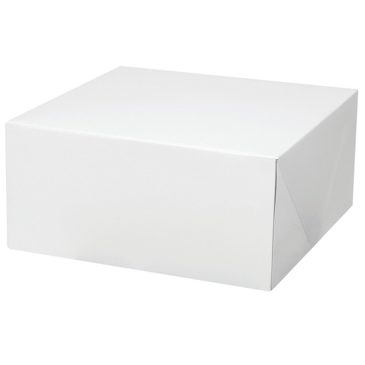 White 10x10x5 inch Square Corrugated Cake Box, 2 Piece = 1 Box, Wilton