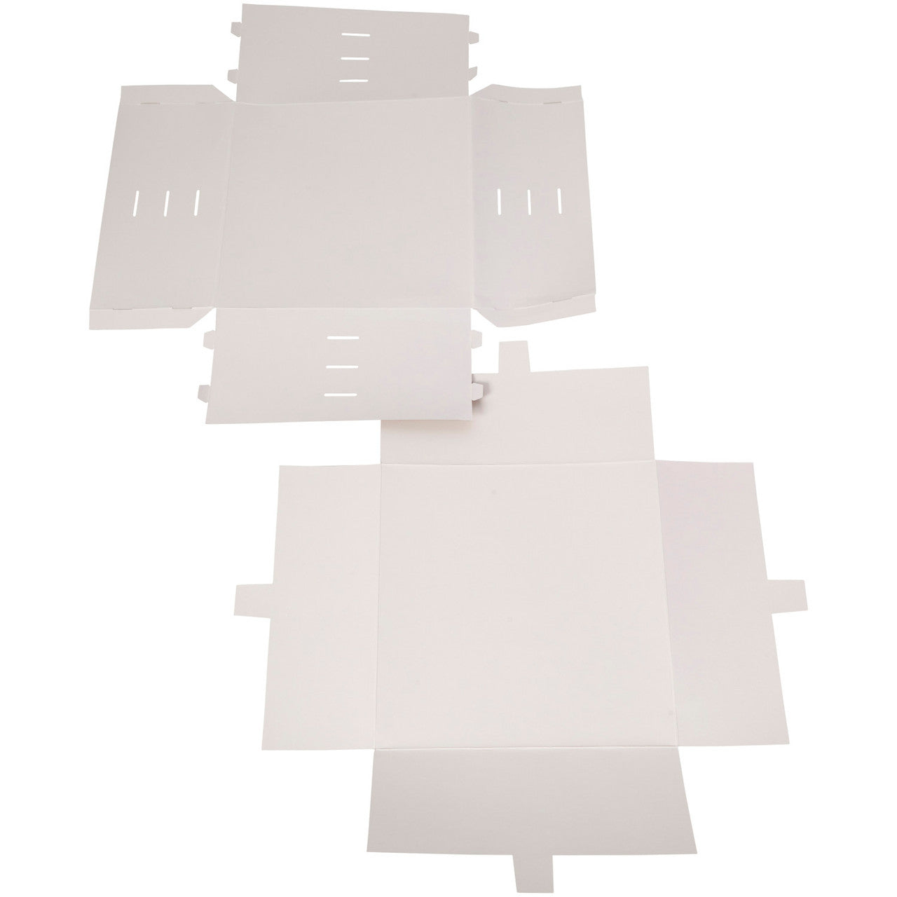 White 12x12x6 Inch Cardboard Adjustable Cake Box, 2 Piece = 1 Box, Wilton