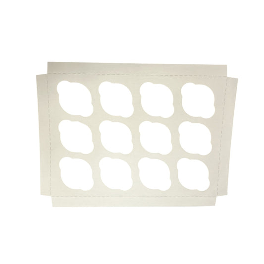 12ct. White Cupcake Insert 10x14