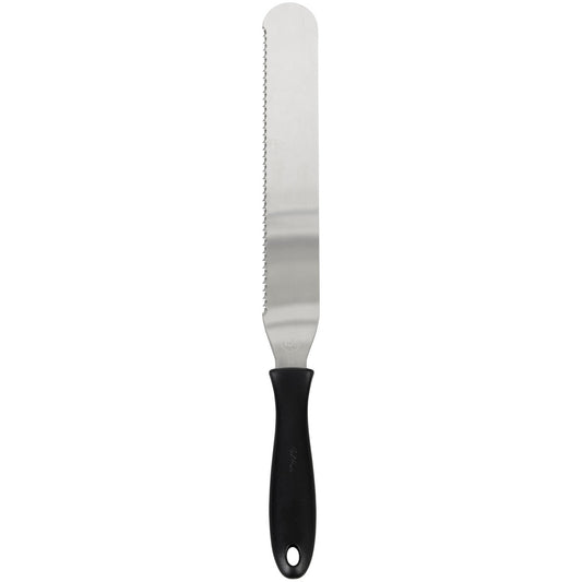 Serrated Icing Spatula, Stainless Steel, Black, 15 Inch, Wilton